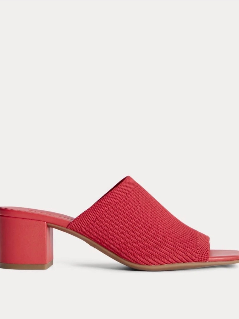 Everlane Pink Knit Block Heel “The Glove” Mule - Women